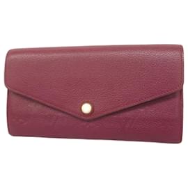 Louis Vuitton-Louis Vuitton Long Wallet in Raisin-Dark red