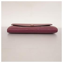 Louis Vuitton-Louis Vuitton Long Wallet in Raisin-Dark red