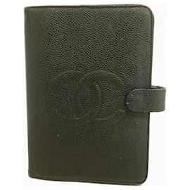 Chanel-Chanel Black Grained Calfskin Notebook Cover-Black
