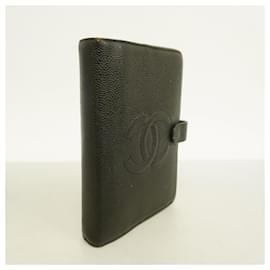Chanel-Chanel Black Grained Calfskin Notebook Cover-Black