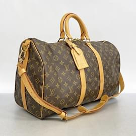 Louis Vuitton-Louis Vuitton Boston Bag Monogram Keepall Bandouliere 45-Brown