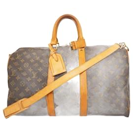 Louis Vuitton-Louis Vuitton Boston Bag Monogram Keepall Bandouliere 45-Brown