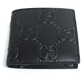 Gucci-Gucci GG Embossed Coin Wallet-Black
