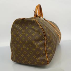 Louis Vuitton-Louis Vuitton Boston Bag Monogram Keepall 55-Brown