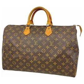 Louis Vuitton-Louis Vuitton Monogram Speedy 40 Handbag-Brown