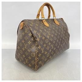 Louis Vuitton-Louis Vuitton Monogram Speedy 40 Handbag-Brown
