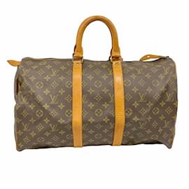 Louis Vuitton-Louis Vuitton Monogram Keepall 45 Boston Bag-Brown