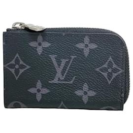 Louis Vuitton-Louis Vuitton Monogram Eclipse Coin Case-Black