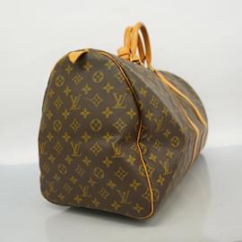 Louis Vuitton-Louis Vuitton Monogram Keepall 55 Boston Bag-Brown
