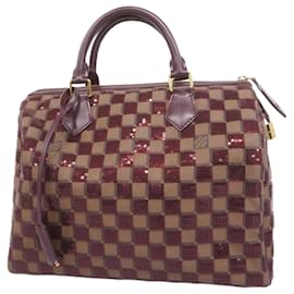 Louis Vuitton-Louis Vuitton Damier Payette Speedy 30 Handbag-Red,Damier ebene