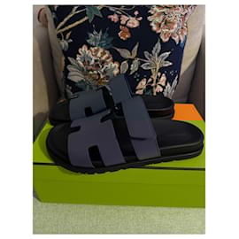 Hermès-Cyprus sandals-Dark blue