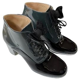 Chanel-Bottines-Noir,Vert