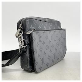 Louis Vuitton-Louis Vuitton Monogram Eclipse Trio Shoulder Bag-Brown,Black