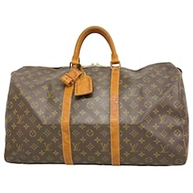 Louis Vuitton-Louis Vuitton Monogram Keepall 50 Boston Bag-Brown