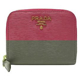 Prada-NEW PRADA SAFFIANO LEATHER PINK WALLET-Pink