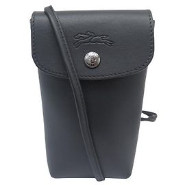 NEW LONGCHAMP PHONE CASE CORDON LE PLIAGE XTRA SHOULDER STRAP PHONE CASE Black