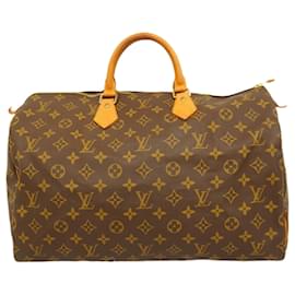 Louis Vuitton-Louis Vuitton Monogram Speedy 40 Handbag-Brown