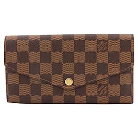 Louis Vuitton-Louis Vuitton Damier Sarah Wallet-Brown,Damier ebene