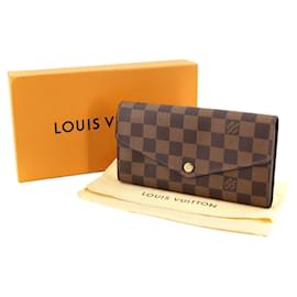Louis Vuitton-Louis Vuitton Damier Sarah Wallet-Brown,Damier ebene