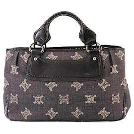 Céline-Celine Macadam Pattern Boogie Bag-Black,Navy blue