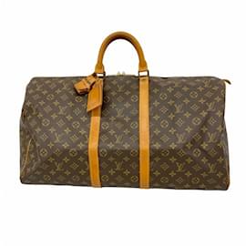 Louis Vuitton-Louis Vuitton Monogram Keepall 55 Boston Bag-Brown