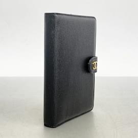 Chanel-Chanel Black Leather Notebook Cover-Black