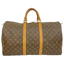 Louis Vuitton-Louis Vuitton Monogram Keepall 50 Boston Bag-Brown