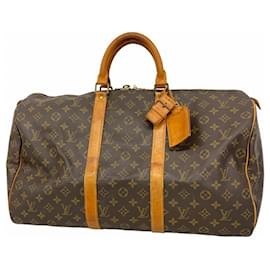 Louis Vuitton-Louis Vuitton Boston Bag Monogram Keepall 50-Brown