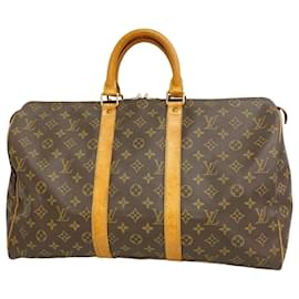 Louis Vuitton-Louis Vuitton Boston Bag Monogram Keepall 45-Brown
