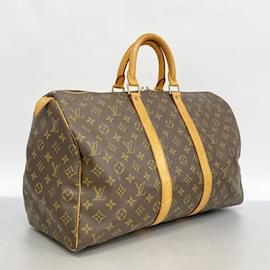 Louis Vuitton-Louis Vuitton Boston Bag Monogram Keepall 45-Brown