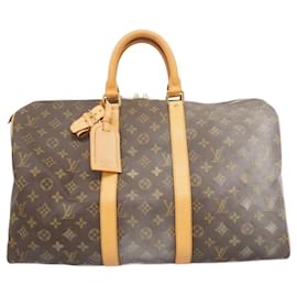 Louis Vuitton-Louis Vuitton Monogram Keepall 45 Boston Bag-Brown