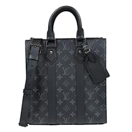 Louis Vuitton-Louis Vuitton Sac Plat Cross Monogram Eclipse Shoulder Bag-Brown,Black