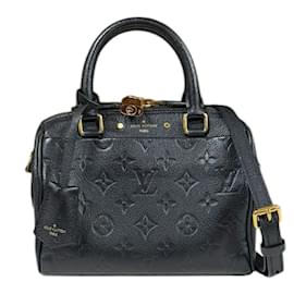 Louis Vuitton-Louis Vuitton Speedy Bandouliere 20 Monogram Empreinte Shoulder Bag-Black
