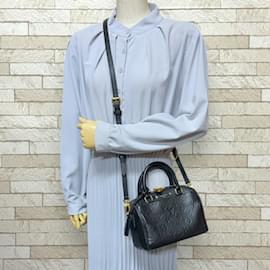 Louis Vuitton-Louis Vuitton Speedy Bandouliere 20 Monogram Empreinte Shoulder Bag-Black