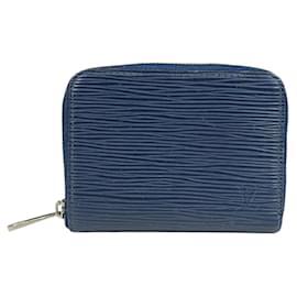 Louis Vuitton-Louis Vuitton Zippy Coin Purse Epi Case-Navy blue