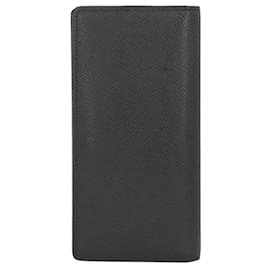 Louis Vuitton-Louis Vuitton Portefeuille Brazza Taiga Long Wallet-Black