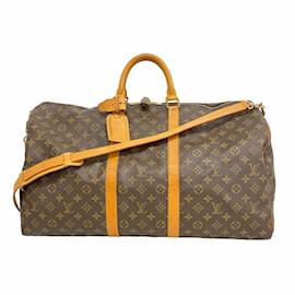 Louis Vuitton-Louis Vuitton Boston Bag Monogram Keepall 55-Brown