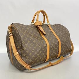 Louis Vuitton-Louis Vuitton Boston Bag Monogram Keepall 55-Brown