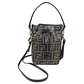 Fendi-Fendi Montresor Mini Shoulder Bag-Brown,Black