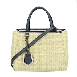 Fendi-Fendi Petit Two Jours Shoulder Bag-Green,Navy blue