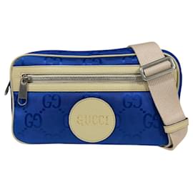 Gucci-Bolsa de corpo Gucci Off the Grit-Azul,Bege