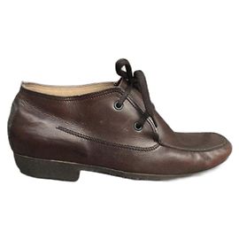 Autre Marque Botas Arcus de couro marrom escuro Castanho escuro