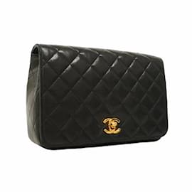 Chanel-Chanel Black Lambskin Shoulder Bag-Black