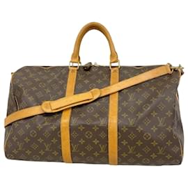 Louis Vuitton-Louis Vuitton Monogram Keepall Bandouliere 50 Handbag-Brown