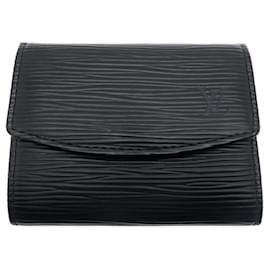 Louis Vuitton-Louis Vuitton Portemonnay Simple Men's Coin Case-Black