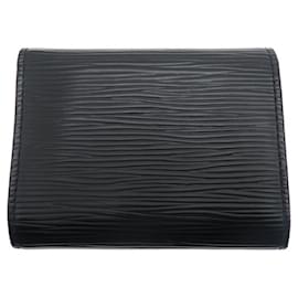 Louis Vuitton-Louis Vuitton Portemonnay Simple Men's Coin Case-Black