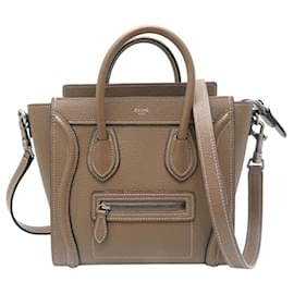 Céline-Celine Luggage Nano Shopper Handbag-Grey