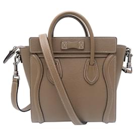 Céline-Celine Luggage Nano Shopper Handbag-Grey