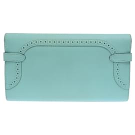 Hermès-Portefeuille Hermes Kelly en Blue Atoll-Bleu