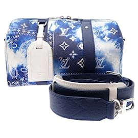 Louis Vuitton-Louis Vuitton City Keepall Shoulder Bag-White,Blue